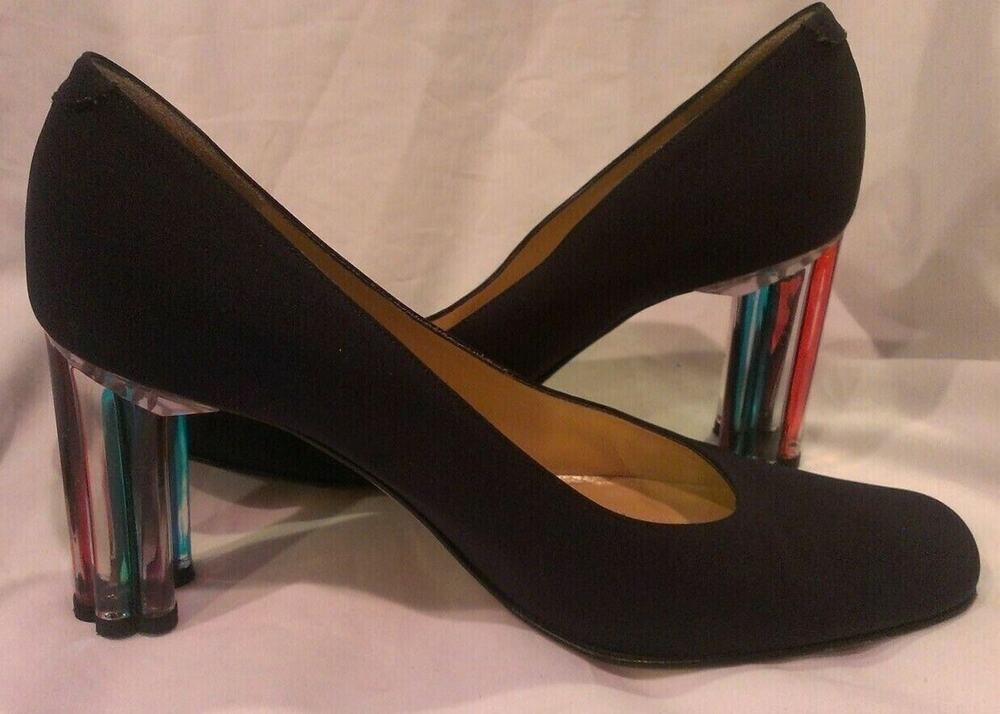 Gianmarco Lorenzi for Rinaldi DEEP BLUE heels size EU 36.5/ US 6.5 - 7